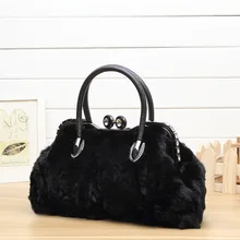 Дизайнерские женские сумки из натурального меха для дам, женская сумка-тоут, зимняя роскошная сумка-мессенджер с бриллиантами, Сумки из натуральной кожи