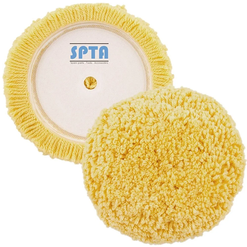 SPTA 2Pcs 8"(200mm) Wool & Synthetic Hook & Loop Grip Polish