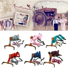 Для маленьких мальчиков; детские галстуки-бабочки комплекты для маленьких мальчиков Свадебный соответствующие подтяжки и роскошный галстук-бабочка комплект