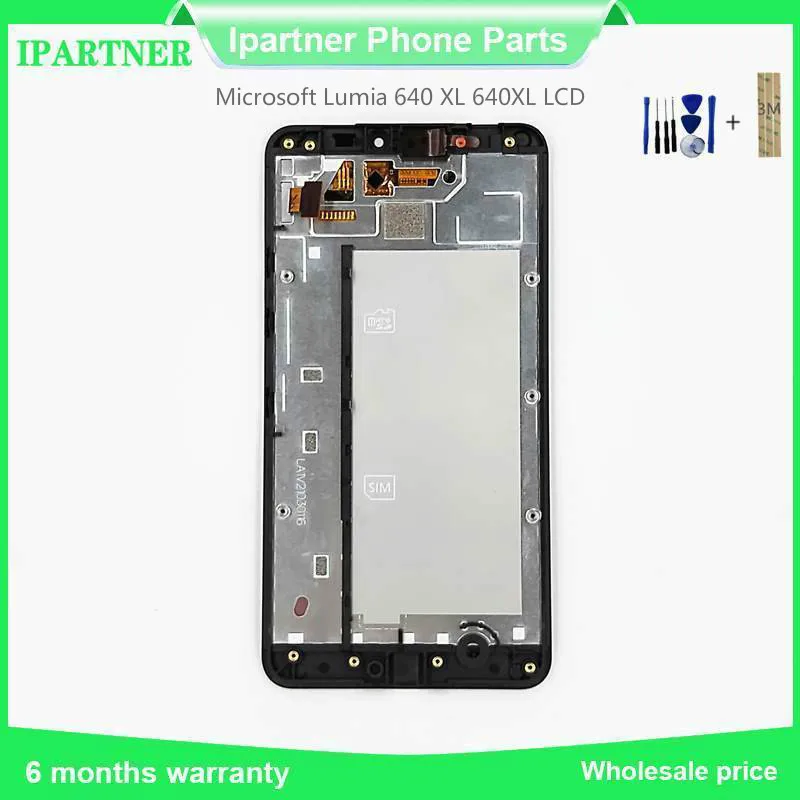 

Poriafl Nice For Microsoft Lumia 640 XL 640XL LCD Display With Touch Screen Digitizer Assembly With Frame Replacement 5.7 Inch