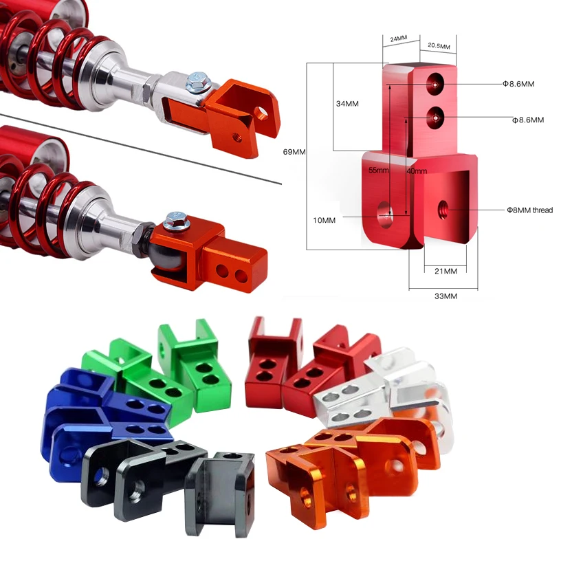 

CNC Motorcycle Rear Shock Absorbers Heightening Adapter Hook For Honda Yamaha Kawasaki Suzuki Damper Extending Longer Extend