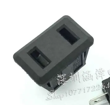 

Free shipping 100pcs/lot AC power socket two hole socket mother seat 10A250V 2 pin socket SP-864 copper pin socket
