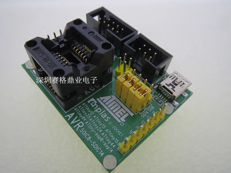 

Original ATMEL IC Test Seat ATtiny24 ATtiny44 Burning Programm ATtiny84 ATtiny25 Socket Adapte