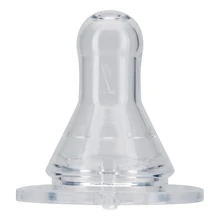 Соска молочная силиконовая классическая КУРНОСИКИ медленный поток, 0+, 2 шт