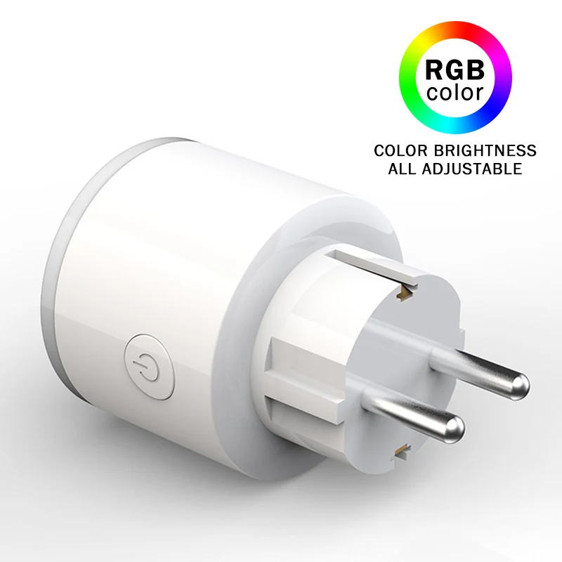 Штепсельная Вилка ASEER EU RGB умная розетка с монитором питания беспроводная Розетка