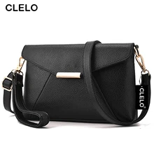 CLELO 2017 Black Women Bag Envelope Ladies Party PU Bags Ladies Shoulder Bag Female Crossbody Bag