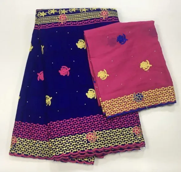 

plaid embroidery with rhinstones swiss lace 100% cotton fabric 5+2 yards tulle lace scarf,tissu africain brode coton for wedding