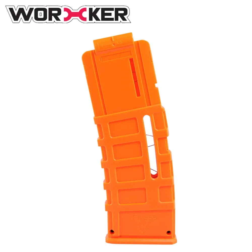 

15 Darts Orange Magazines Worker f10555 15 Bullets Universal Soft Bullet Clip Injection Mold Magazine Clip for Nerf Mod