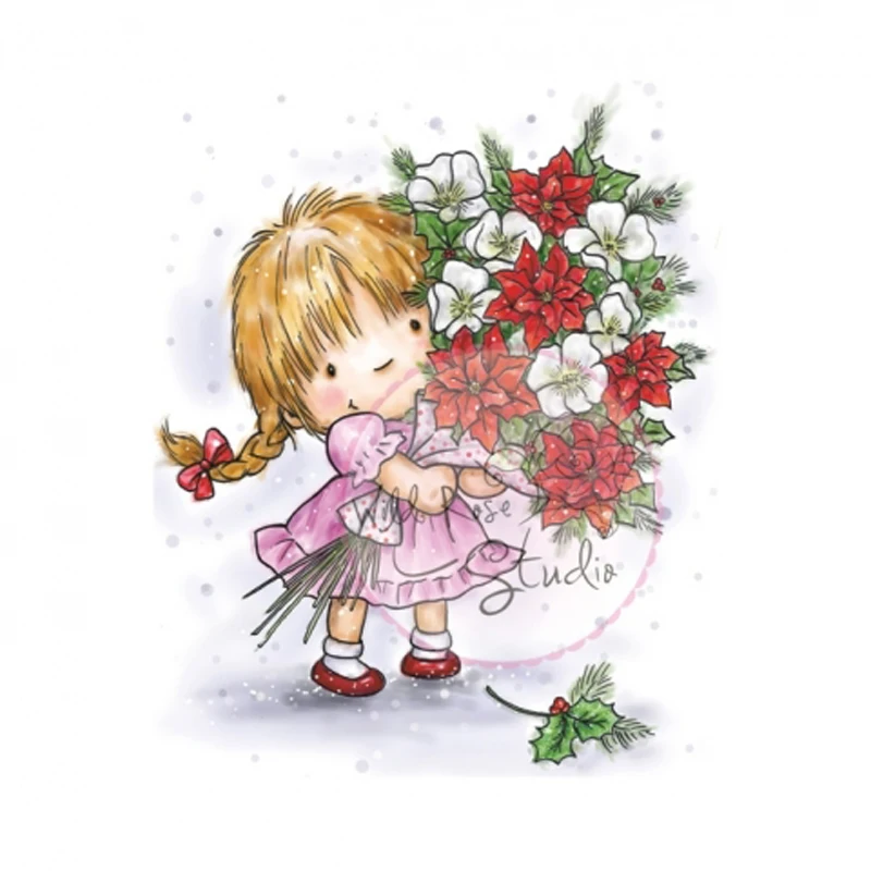 

2019 new Cute girl Transparent Clear Stamps for DIY Scrapbooking/Card Making/Kids Christmas Fun Decoration Supplies Cartoon