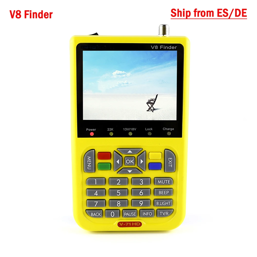 

V8 Finder DVB-S2 FTA Digital Satellite Meter MPEG-2 High Definition DVB S2&DVB-S V-71 HD Satellite Finder Full 1080P HD