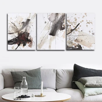 

Ink Yellow Abstract Wall Pictures Poster Print Canvas Painting Calligraphy Decor for Living Room Bedroom Home Decor Frameless
