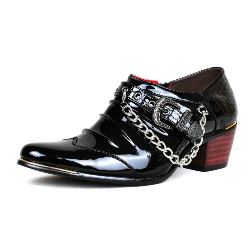 Vaca Oxfords Vestido Couro Masculino Sapatos Alto Da Festa 6 Loafers Toe Salto De Grosso Sapato Smash Cm Ponto Homens Moda Hombre Zapatos Casamento OxXA4wx8q