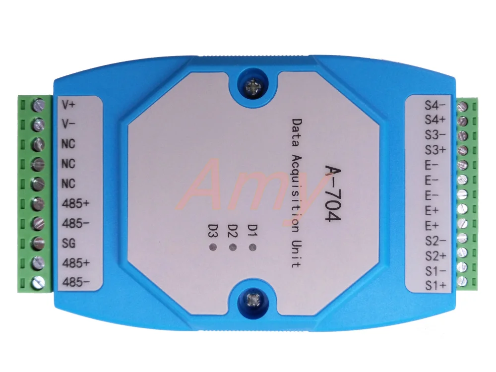 

A-704 RS485 based 4 way weighing sensor acquisition module differential voltage input