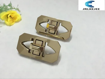 

Free shipping a new bag lock (10 pieces/lot) high-grade gold handbags hardware accessories diy leather handbag mortise lock