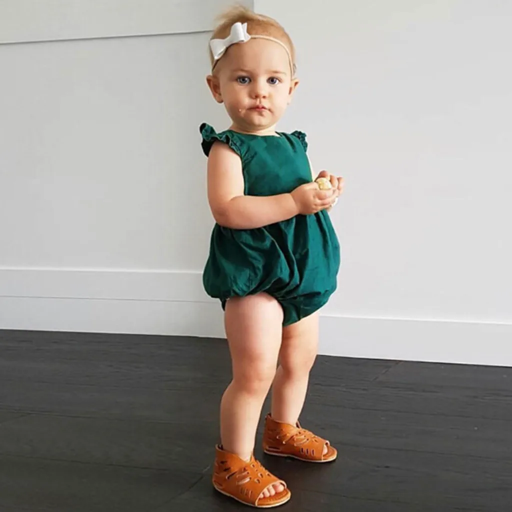 

Toddler Kids Baby Boy Girl Short Romper Solid Casual Clothes Outfits organic cotton baby clothes baby costume baby boy romper