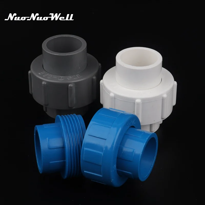

1pc 25mm PVC Union Connector 3/4" Water Pipe Straight Connector PVC Pipe Adapter Detachable Joints For Garden Irrigation Union