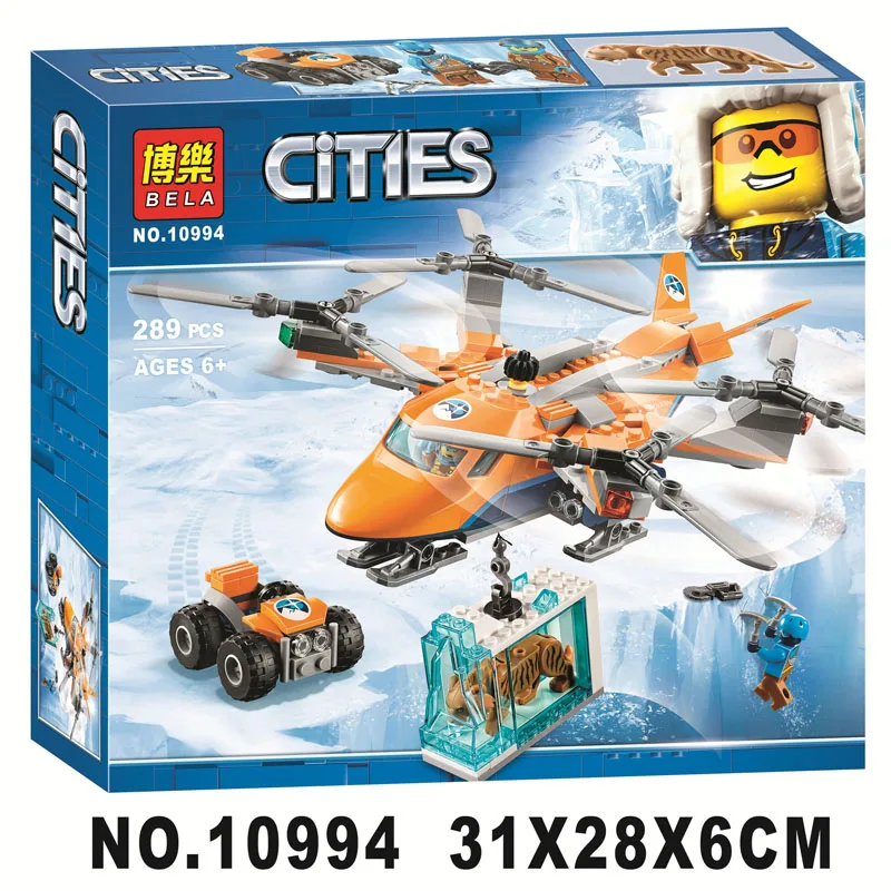 Совместимость с legoe лего Арктический город воздушный транспорт Quadcopter ATV Ice Sabretooth