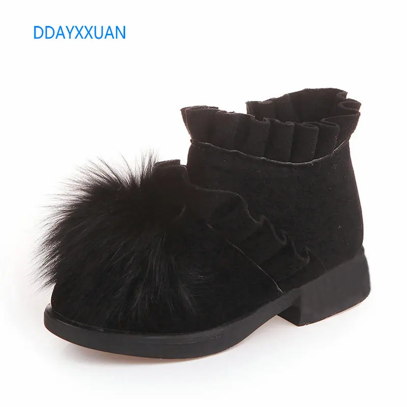 

Fashion Children Boots Girls Martin Boots Girls Baby Shoes Autumn Winter PU Leather Fashion Toddler Kids Boots Warm Plush Boots