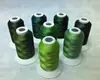 Fil à broder pour Machine à ordinateur | Série verte, fil à broder, Filament de Polyester 550yds * 8 ,120d/2, forte résistance ► Photo 1/3