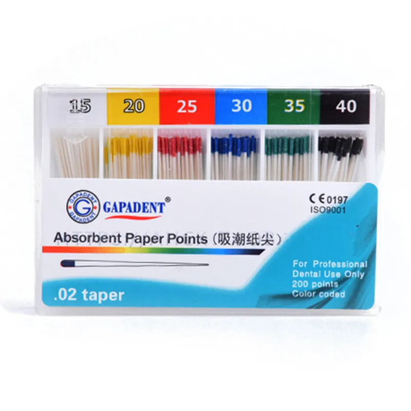 10 boxes/2000pcs Dental Material Absorbent Paper Points Dentist