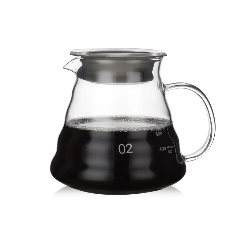 V60 залить Стекло диапазон кофейный поднос 360 мл 600 мл 800 мл графин капельная Кофеварка Кофе чайник заварник бариста Кофеварка Clear