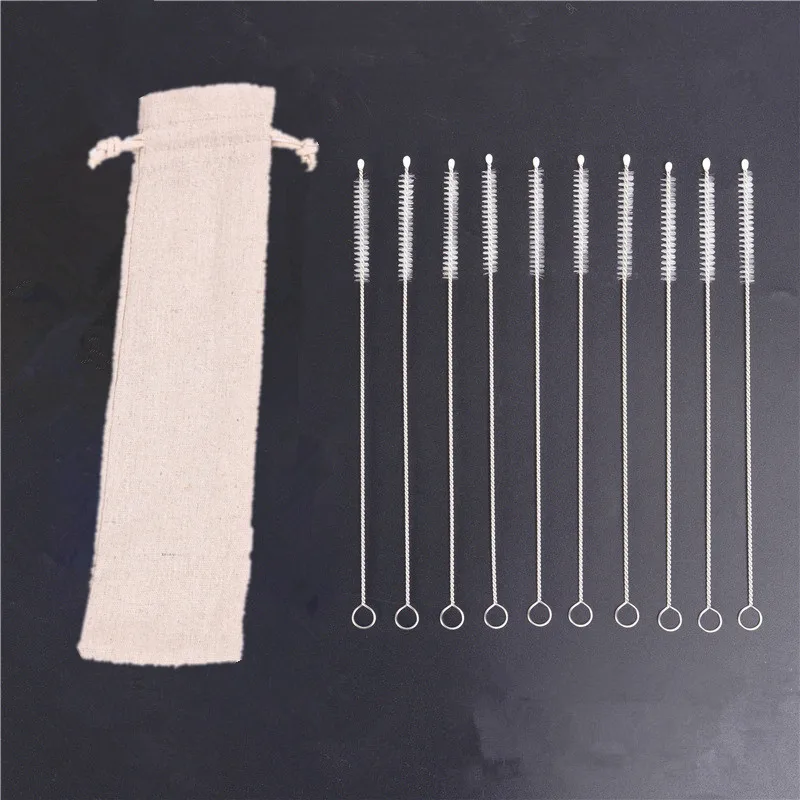 Wholesale 10Pcs Drinking Straws Brush Bag Feeder Feeding Bottle Reusable Straw Set Accessories | Дом и сад
