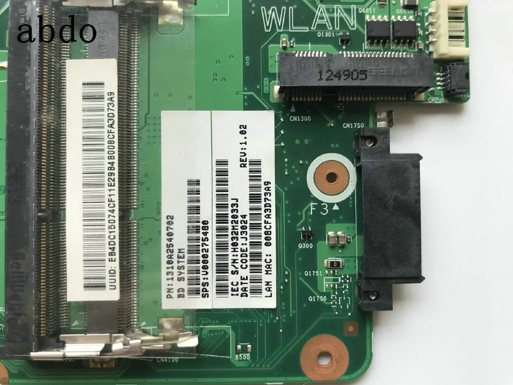 Материнская плата ноутбука Toshiba satellite C850 C855 материнская V000275480 DK10F 6050A2540701 MB