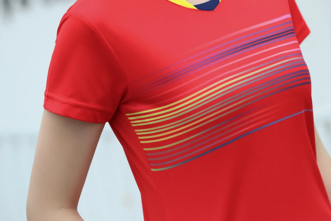 Спортивный Бадминтон clothesmen/Для женщин, спортивные настольным теннисом, теннисные носить сухой-крутая футболка, пинг-понг футболка спортивная одежда