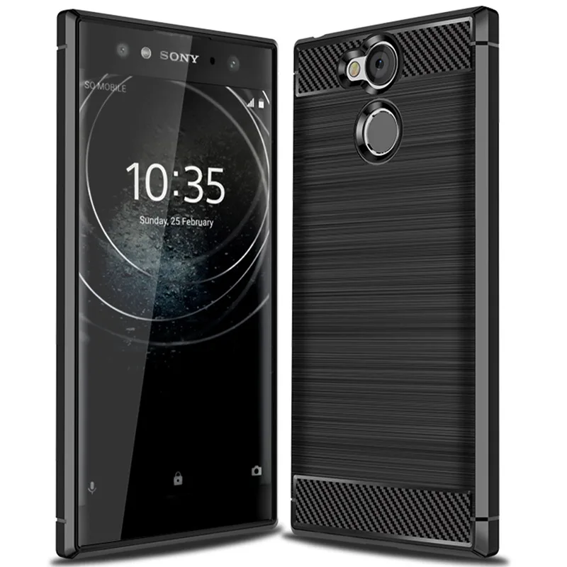 

Armor Carbon Fiber Cover for Sony Xperia XA2 / XA2 Ultra Case Soft Matte Shockproof Cases for Sony Xperia XA2 XA2ultra Bumper