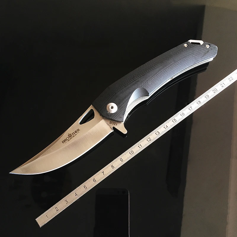 1pc Brother 1608 folding knife High quality Pocket knives Tactical survival tool folder blade G10 440C steel EDC Collection 1pc Brother 1608 folding knife High quality Pocket knives Tactical survival tool folder blade G10 440C steel EDC Collection
