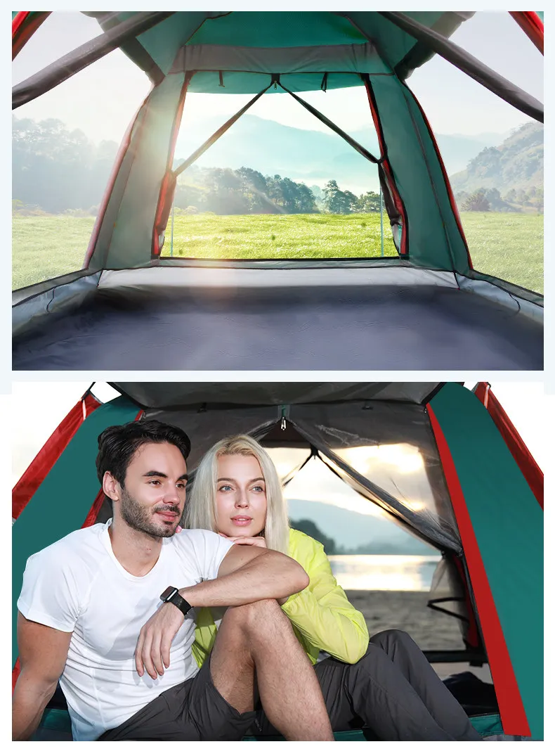 4-8 человек, 280*200*120 см, большой размер, кемпинговая автоматическая палатка, водонепроницаемая, ветрозащитная, одна секунда, открытый, для путешествий, туризма, супер светильник, палатки