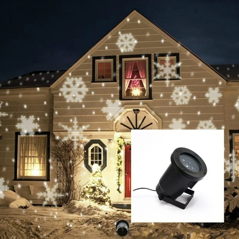 Christmas Moving Snowflake LED Landscape Projector Light Waterproof Laser Lamp Outdoor Garden Xmas Decor Christmas Moving Snowflake LED Landscape Projector Light Waterproof Laser Lamp Outdoor Garden Xmas Decor