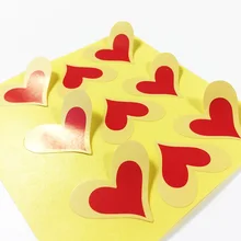 90 шт./лот Kawaii Stikers Красный Романтический в форме сердца крафт-бумажная наклейка-печать для продуктов ручной работы подарок на год посылка этикетка