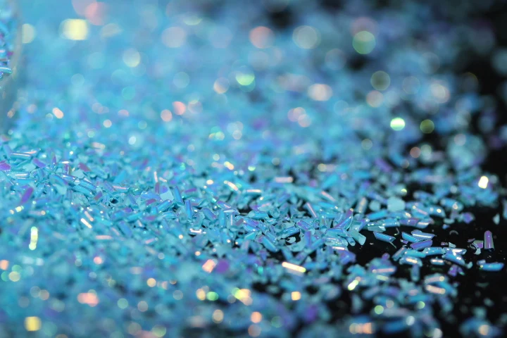 Голограмма, синий цвет, с блестками, для украшения Лазерная полосы Бар Форма для УФ гель лак для ногтей мишура голографические