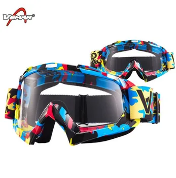 

VEMAR Motorcycle Goggles Ski Glasses Motocross Goggles Racing Eyewear Snowboard Glasses Colorful Lens Glasses Single Lens