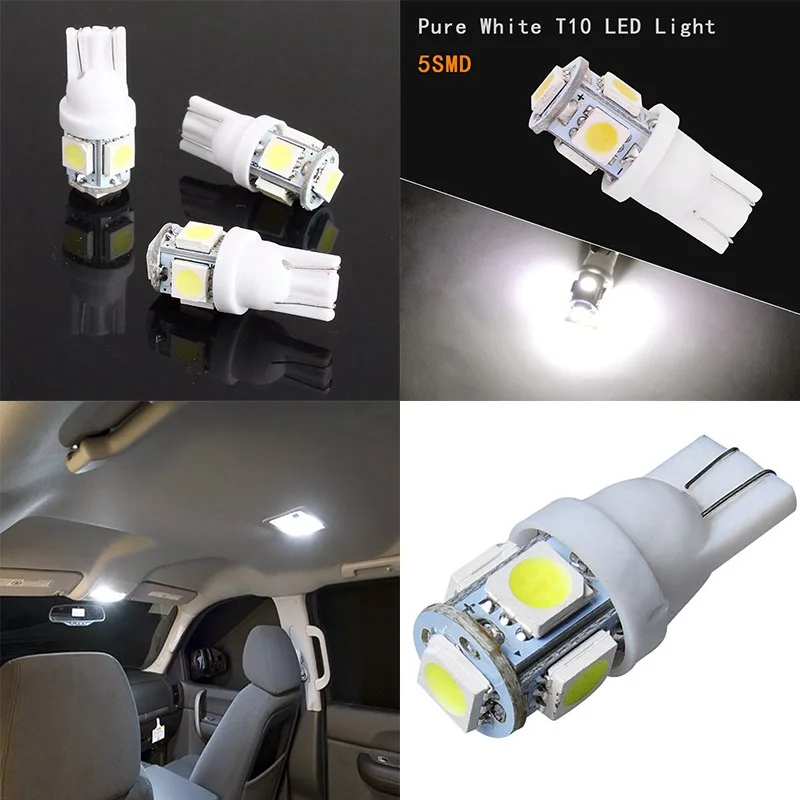 VicTsing Auto T10 Led White 194 W5W LED Car Super Bright Turn Side License Plate Light Lamp Bulb DC 12V Parking Light 6500K      (9)