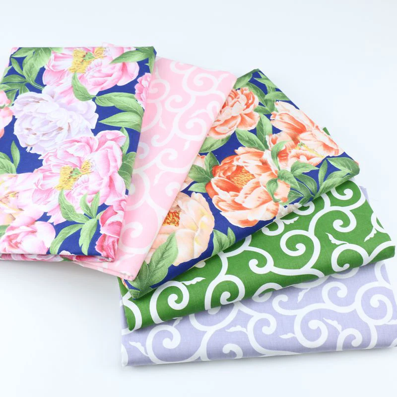 

Cotton fabric the cloth Patchwork Fabrics by the meter Tulle Felt for needlework Pastoral printing50*160cm D20