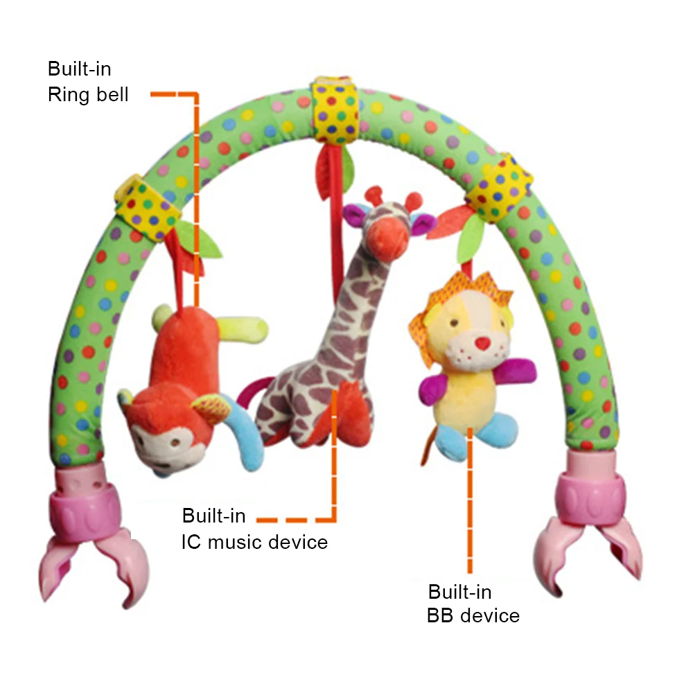 Погремушки для новорожденных, Детские милые игрушки, детская коляска, автомобильный зажим, токарное подвесное сиденье и коляска, игрушки, мобильные развивающие игрушки, 0-12 месяцев - Цвет: PJ3335F