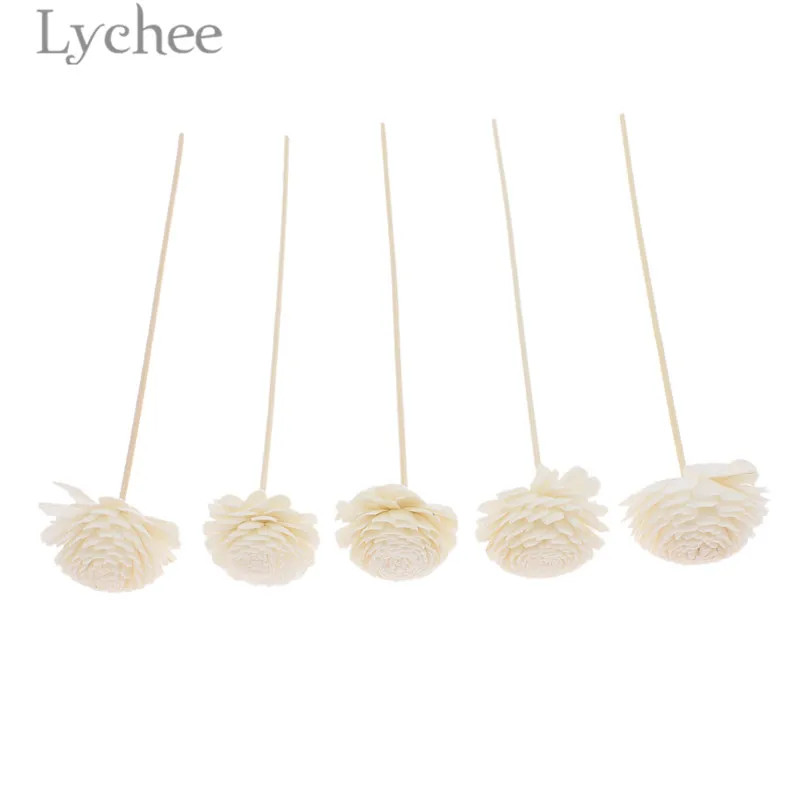 Lychee 5 шт. ромашка цветок из ротанга тростник ароматизатор диффузор не-огонь Замена заправка палочки для дома гостиная ароматические благовония - Аромат: 2