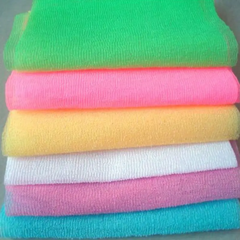 

Nylon Net Rich Soap Bubble Bath Washing Strong Shower Exfoliate Towel Long Strip Back Scrubber Wash Cleaning Tool