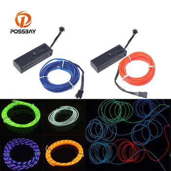 

POSSBAY Universal Dance Party Car Decor Chasing EL Wire Flexible Light With Controler fit Car / Garden/ Party Decoration