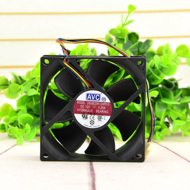 

New Original C8025R12HB 4Pin 12V 0.25A 8CM 8025 Chassis Power CPU pwm Mute Fan
