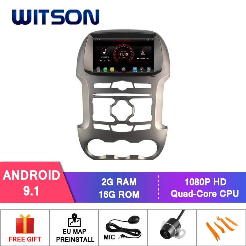 

WITSON ANDROID 9.1 CAR DVD RADIO FOR FORD RANGER 2012-2014 2GB RAM 16GB ROM/Carplay Dongle (USB Port) Optional