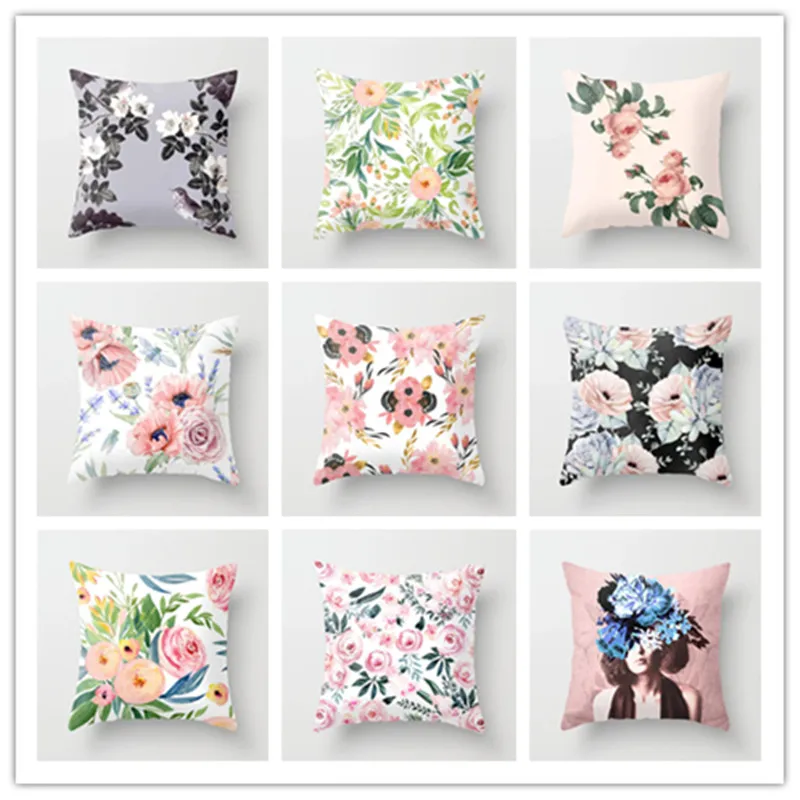 رمي وسادة غطاء الوسادة زهرة مصنع مكتب قطني وسادة وسادة أريكة كيس وسادة غطاء لغرفة المعيشة الديكور رمي وسادة غطاء الوسادة زهرة مصنع مكتب قطني وسادة وسادة أريكة كيس وسادة غطاء لغرفة المعيشة الديكور