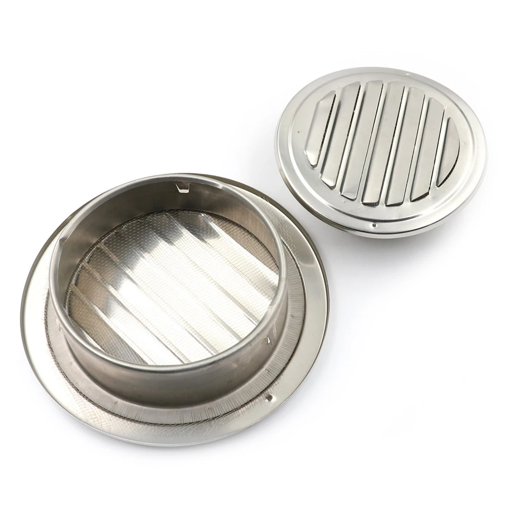 1PCS 100mm/150mm Stainless steel Circle Air Vent Grille Ducting