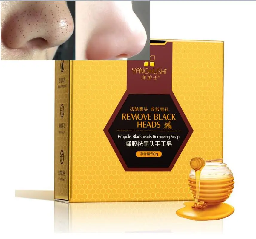 

Handmade Soap Propolis Charcoal Skin Nose Whitening Blackhead Remover Soap Acne Treatment Face Wash Smooth Bath Skin Care