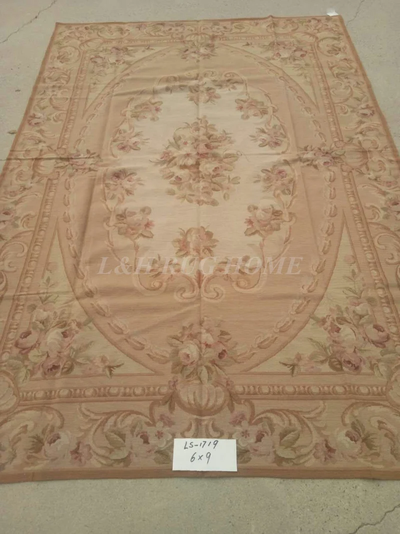 10 K 6'x9' французский стиль ковры ручной работы вязанное крючком шерстяное изделие ковры ручной работы для украшения дома