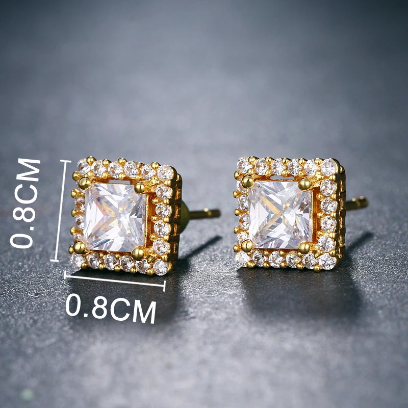 Женские квадратные серьги гвоздики EMMAYA с фианитом AAA|cz stud earrings|stud earringsstud earrings for