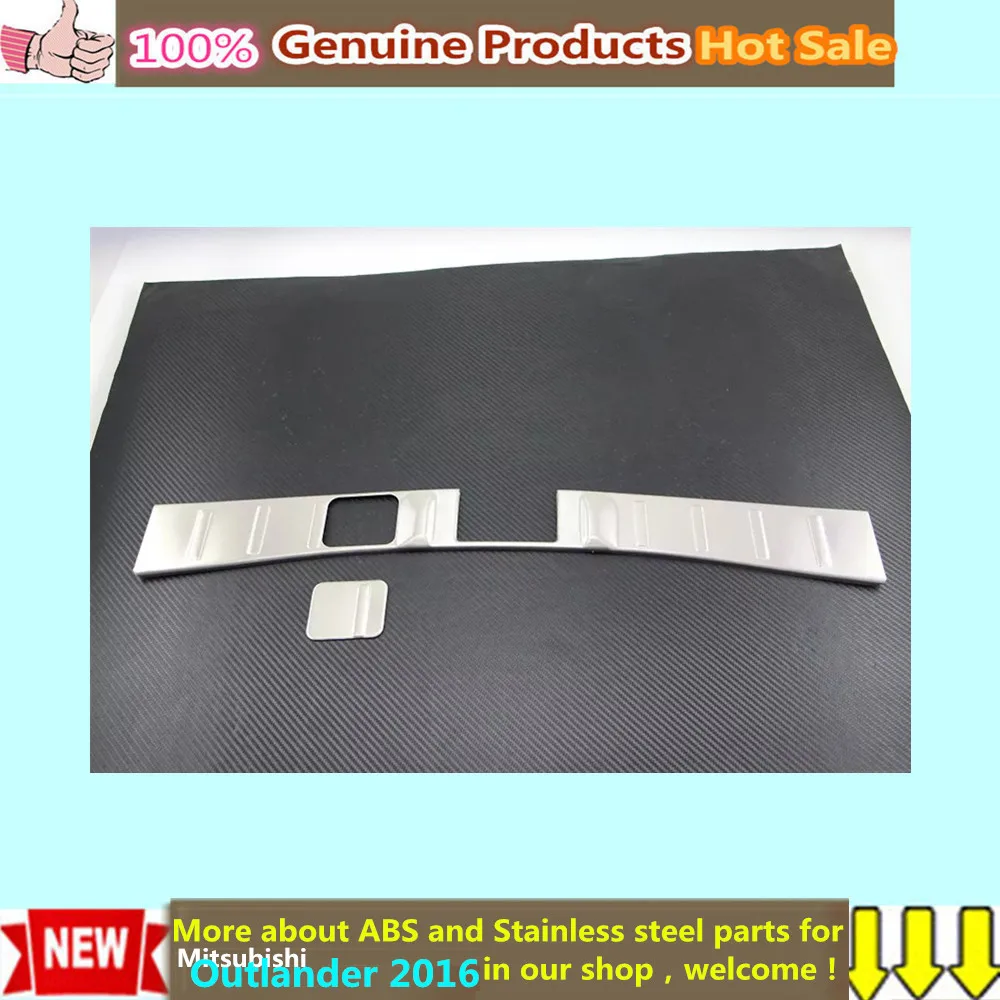 

Car cover Stainless Steel Inner internal Rear Bumper trim plate lamp frame threshold pedal 1pcs for MITSUBISH1 Outlander 2016