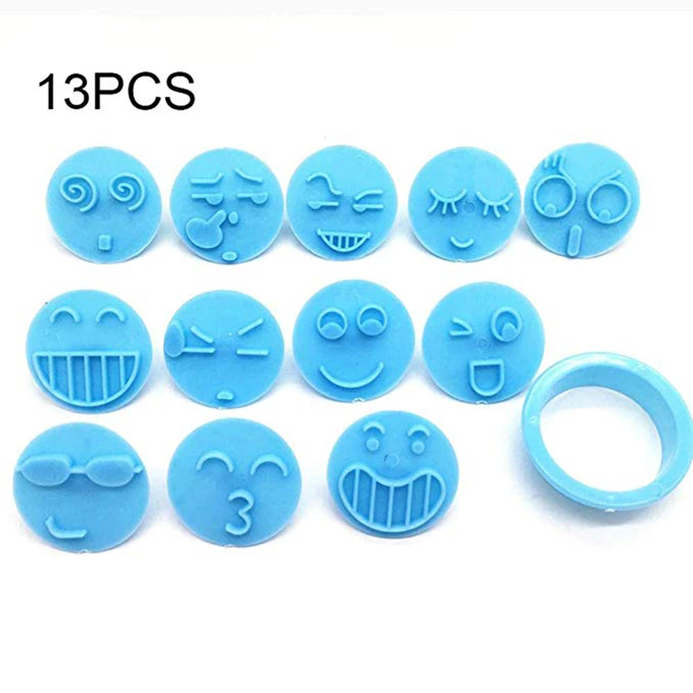 

13pcs Plastic Biscuit Expression Mould Cutter Mold Cookie Stamping DIY Fondant Cake Mold Baking Utensils Set Kitchen Accessories